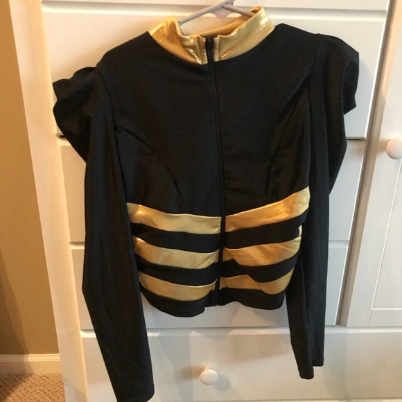 Black and Gold Dance Costume - Child Medium (7) - Picture 2 of 4